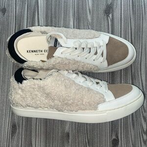 Kenneth Cole White and Tan Sneakers